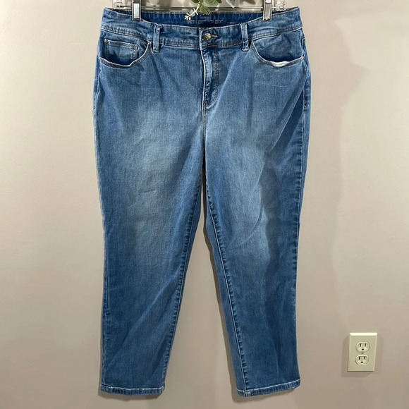 Chico’s Perfect Stretch Crop Denim Jeans US 10 (Chico’s 1.5) - Picture 1 of 15